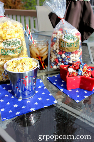 Butter Popcorn and Americana Popcorn for 4th of July