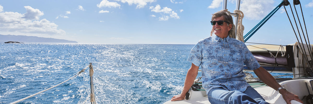 Reyn Spooner Newport 2 Honolulu Sailing Aqua Blue Mens Size XL NEW $96 
