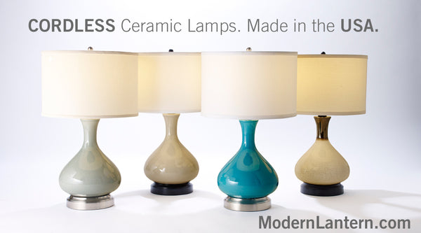 Made in USA cordless lamps by Modern Lantern