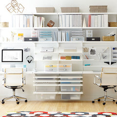 white elfa shelving