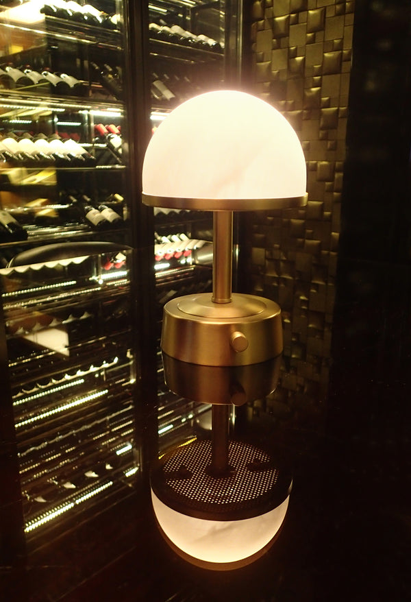 Mini Art Deco Cordless Lamp Antique Brass Modern Lantern