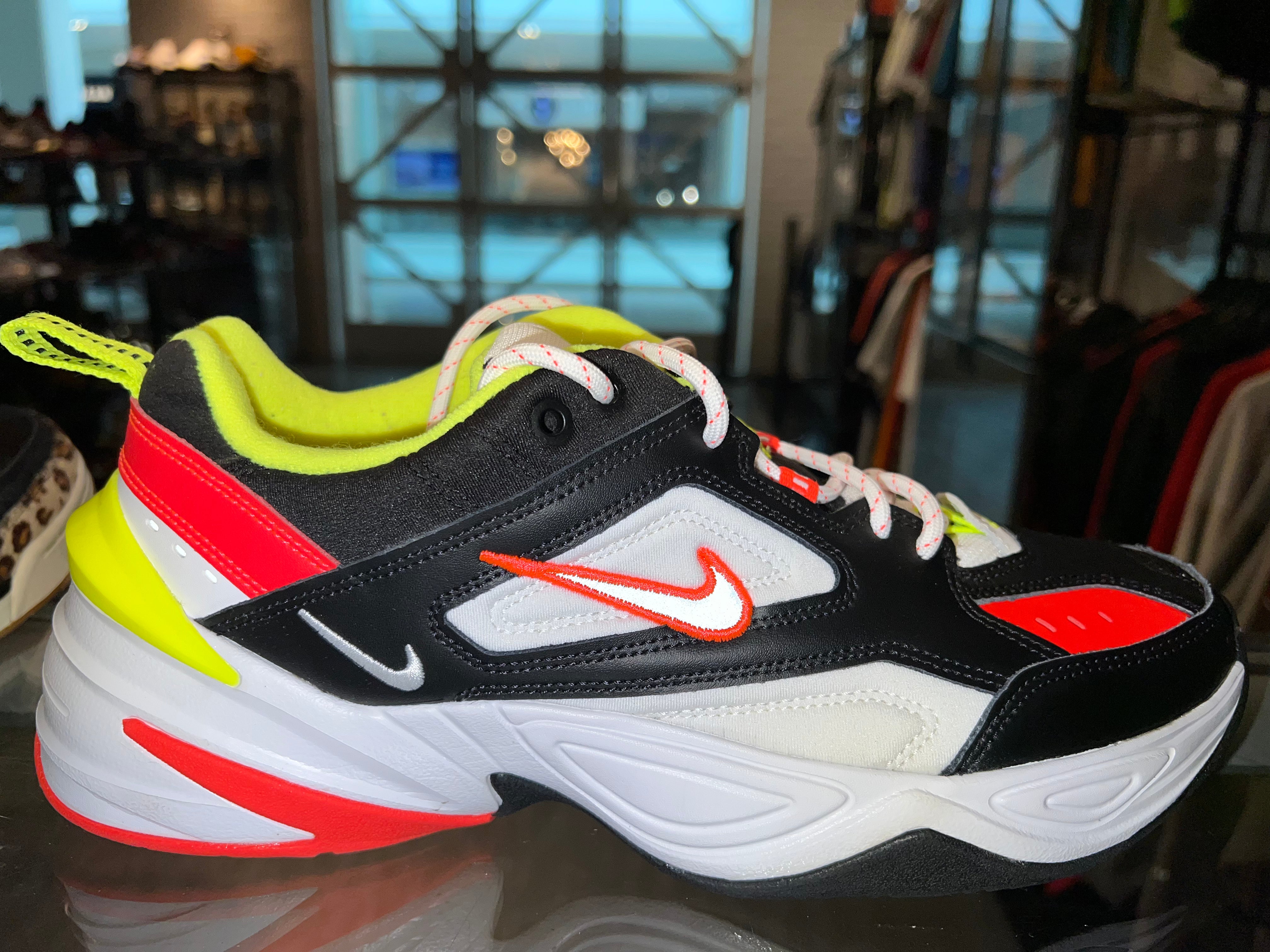 two content close Size 11 Nike M2K Tekno “Black Volt Crimson” (Mall) – Direct Kicks