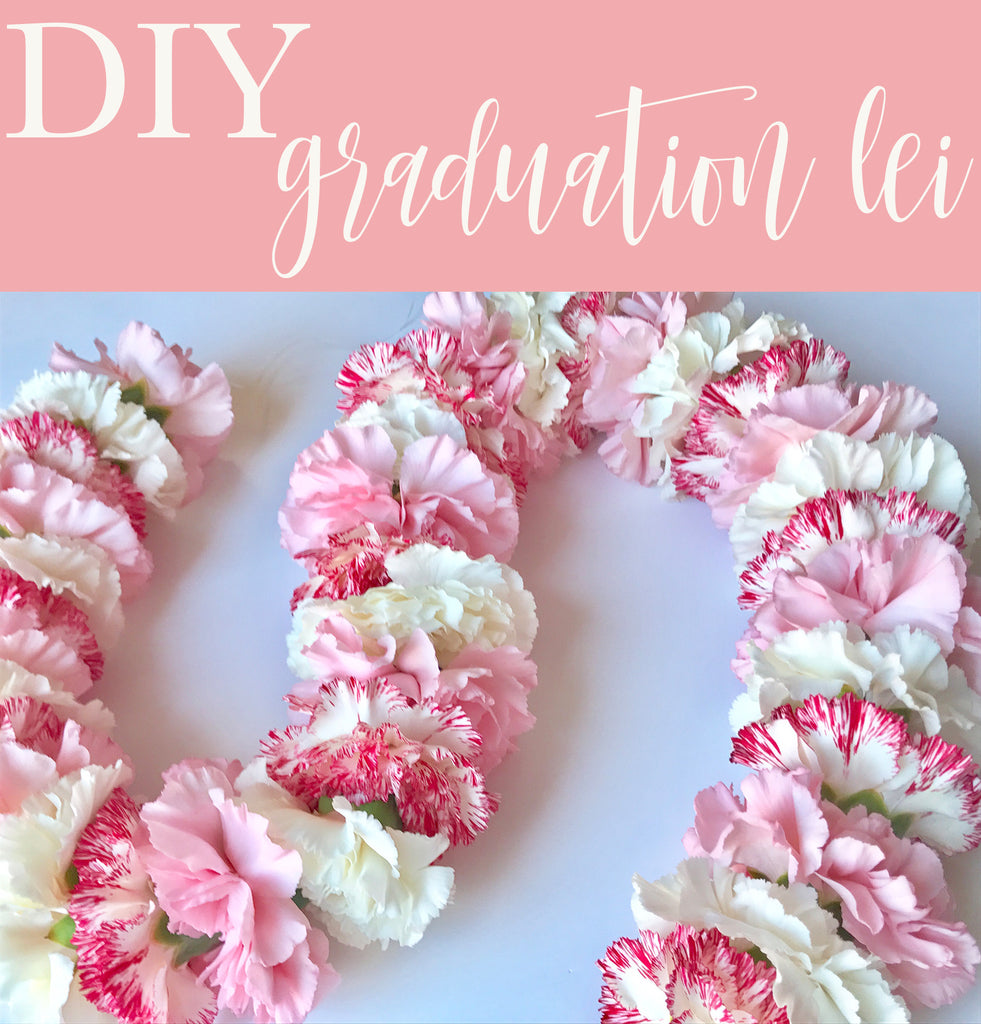 DIY Carnation Graduation Lei