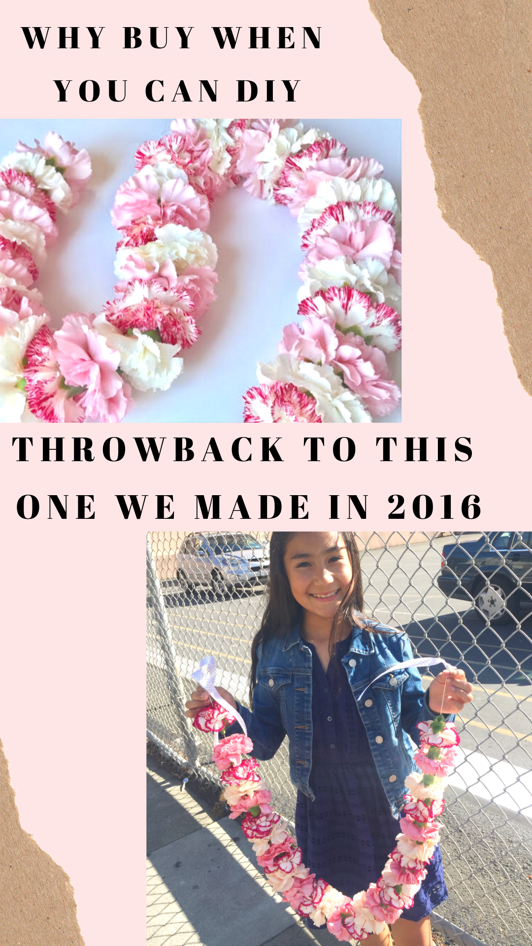 How to Make a Carnation Lei for Graduation - DIY Gift for Grad - DIY Lei - Pretty Collected