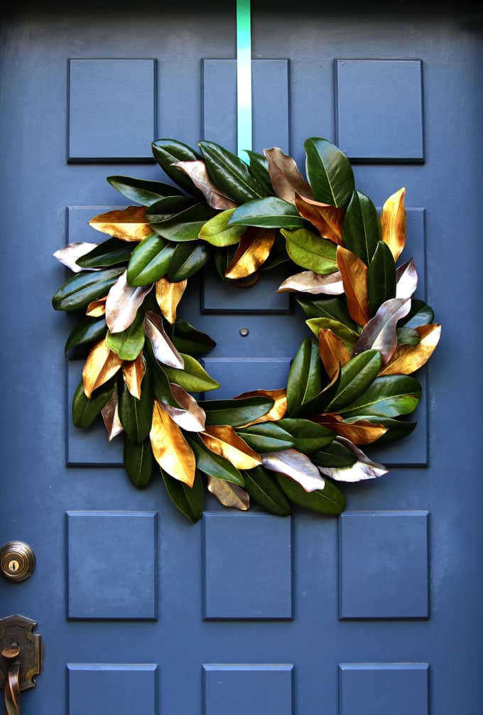 DIY Magnolia Wreath - DIY Christmas Wreath - Pretty Collected