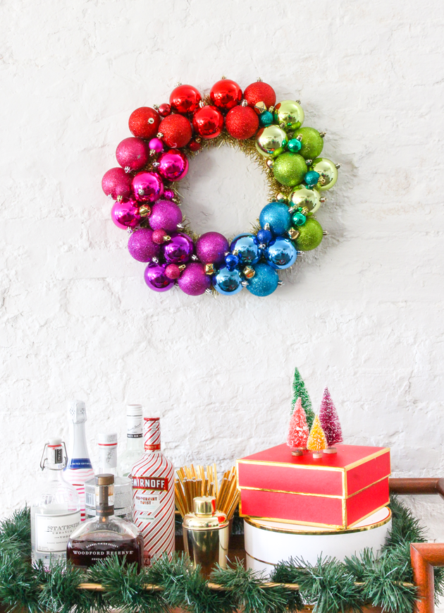 DIY Ornament Wreath - DIY Christmas Wreath - Pretty Collected