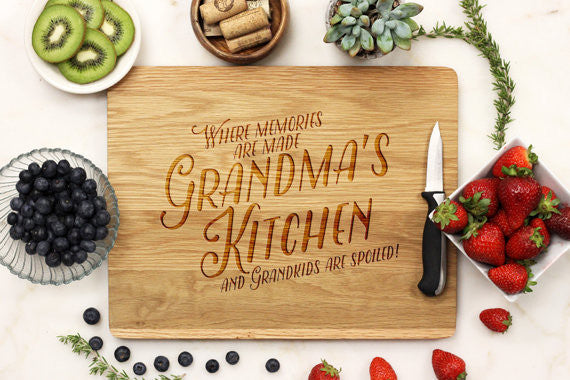 Personalized Cutting Board - Gift for Grandma for Mother's Day - Stamp Out on Etsy