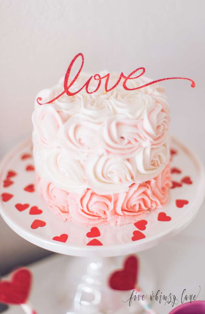 Valentine's Day Party Desserts - Love Cake - Love Cake Topper