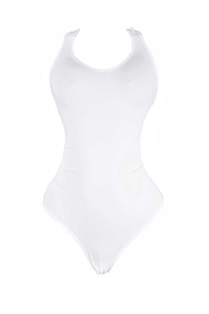fondo Avanzado Ártico White Body by Babes Thong Bodysuit w/ Tummy Control – BABES