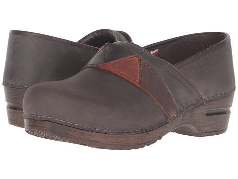 sanita leather clogs