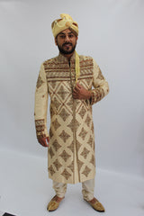 Gold Sherwani King