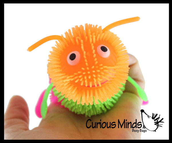 Fidget ADHD Sensory Toy Flashing Caterpillar & Flashing Bobble Ball 