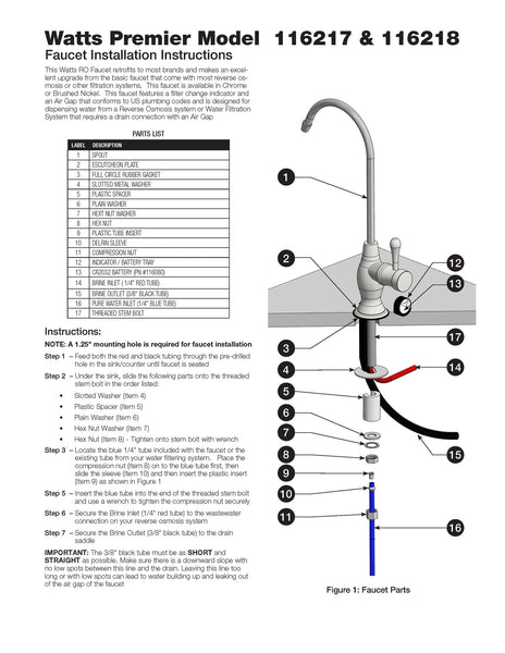 Brushed Nickel Air Gap Designer Monitored Faucet Watts Regulator Co