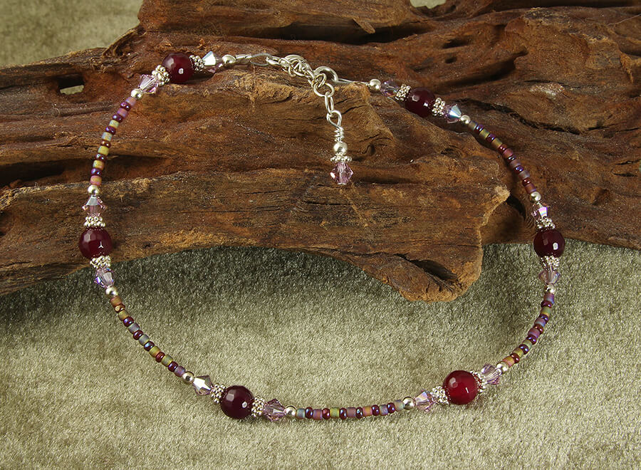 red beaded anklet