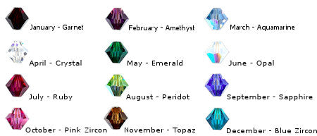 Swarovski birthstone crystals