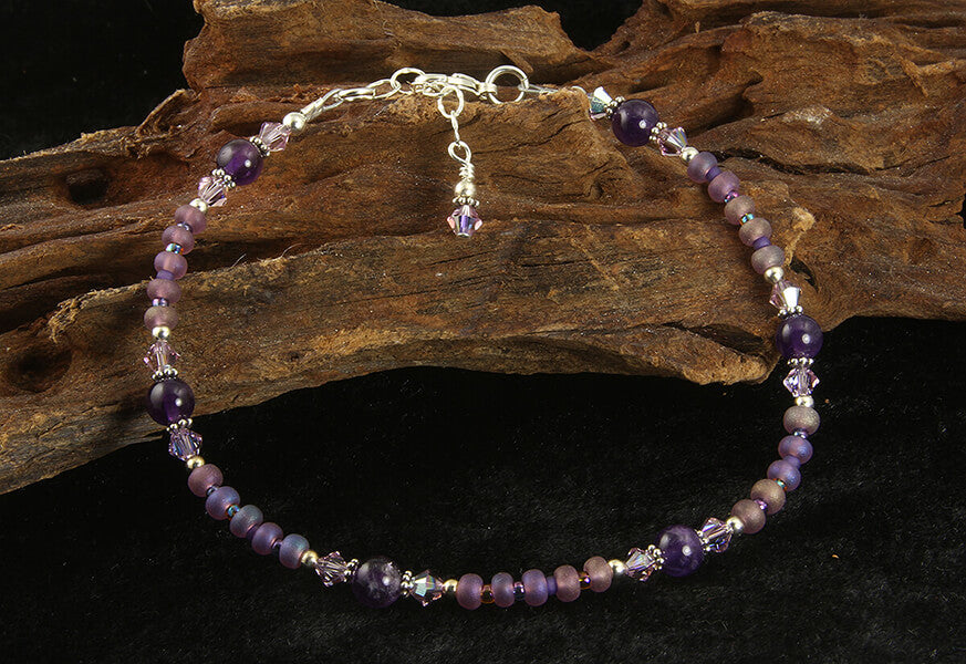 amethyst anklet