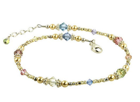 gold pearl anklet