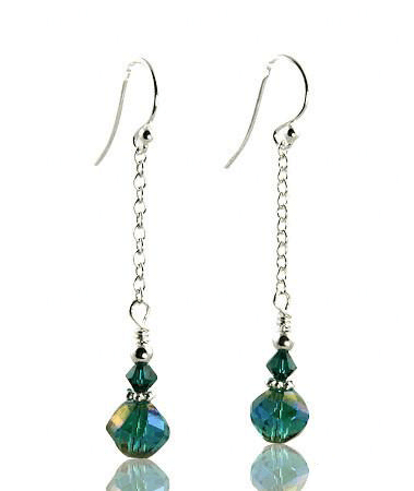 emerald teal earrings