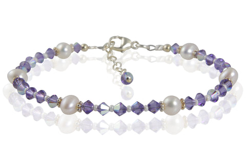 tanzanite pearl bracelet