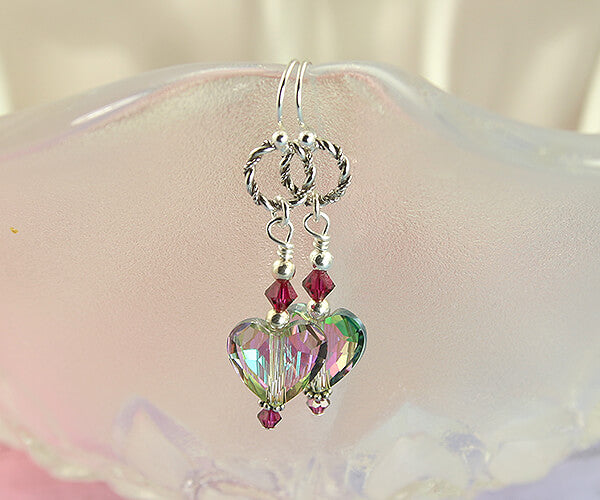 handmade heart earrings