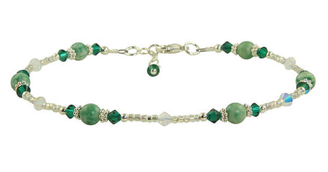 jade beaded anklet