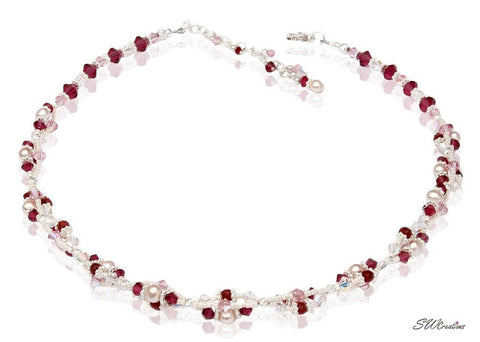 ruby pearl necklace