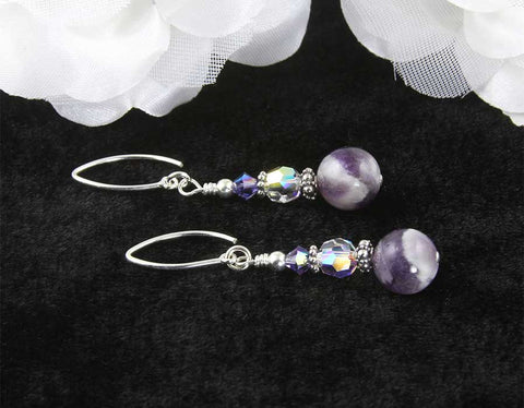 purple gemstone earrings