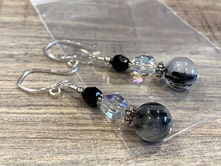 quartz gemstone earrings