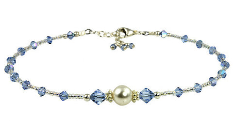 something blue wedding anklet