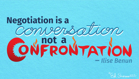 Negotiation is a conversation, not a confrontation