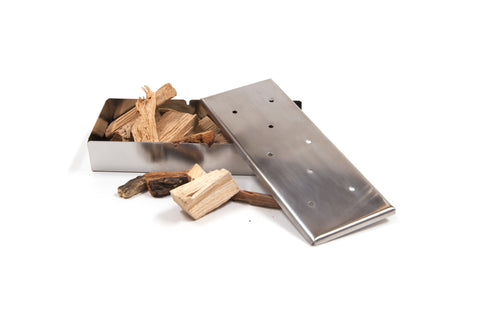 Brander Stainless Steel Smoker Box filled with wood chips