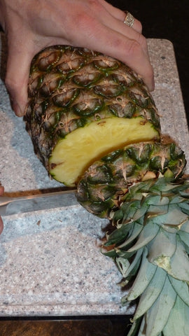 Cutting Off the top of the Pineapple