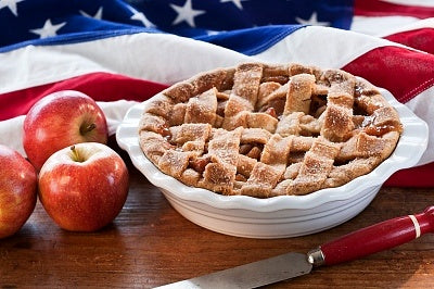 Apple pie american flag