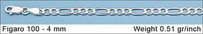 Affordable Fashion Costume Jewelry 18" Sterling Silver Necklace : CP610003-18