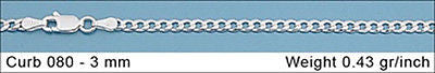 Fashion Costume Jewelry 18" 3mm Silver Necklace : CP610080-20