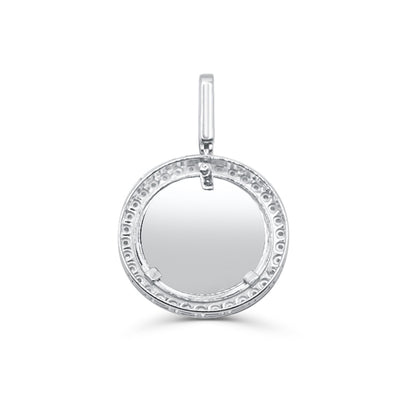 Round Shape Custom Diamond Memory Pendant (0.70CT) in 925 Sterling Silver