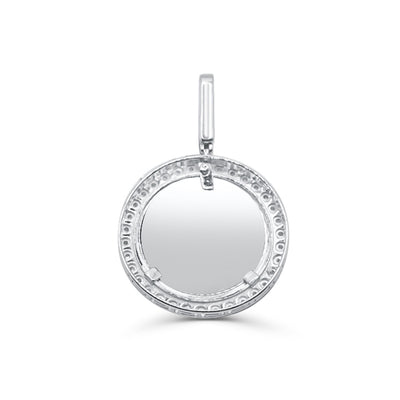 Round Shape Custom Diamond Memory Pendant (0.40CT) in 925 Sterling Silver