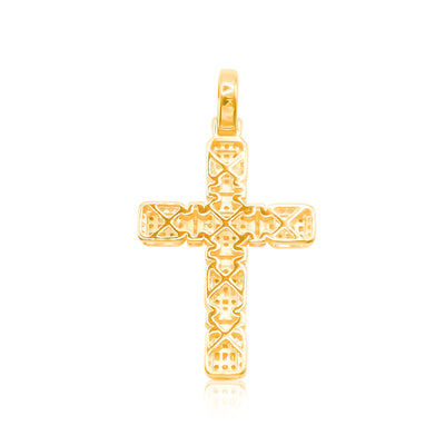 Cross Baguette Diamond Pendant (0.60CT) in 10K Gold