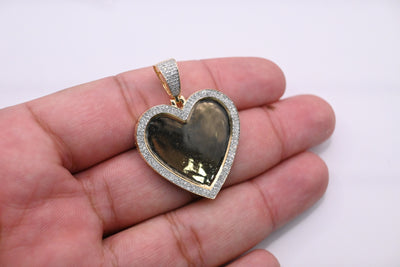 Heart Shape Custom Diamond Memory Pendant (0.80CT) in 10K Gold