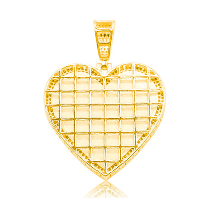 Heart Shape Custom Diamond Memory Pendant (0.80CT) in 10K Gold