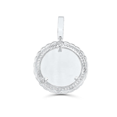 Round Shape Custom Diamond Memory Pendant (1.00CT) in 925 Sterling Silver