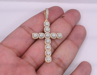 Cross Prong Diamond Pendant (0.85CT) in 10K Gold