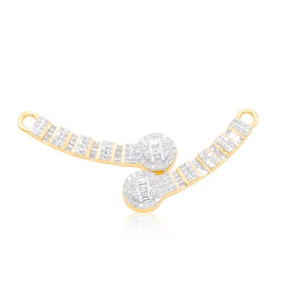 Diamond Round Baguette Pendant (1.00CT) in 10K Gold