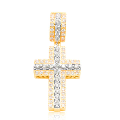 Cross Prong Diamond Pendant (1.25CT) in 10K Gold