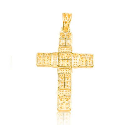 Cross Baguette Diamond Pendant (1.40CT) in 10K Gold