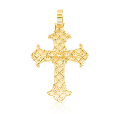 Stylish Cross Bling Diamond Pendant (1.40CT) in 10K Gold
