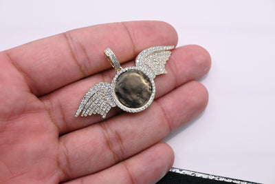 Angel Wings Custom Diamond Memory Pendant (1.50CT) in 10K Gold