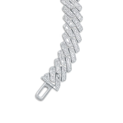 Iced Out Cuban Link Diamond Bracelet (9.00CT) in 10K Gold (Yellow or White) - 12mm