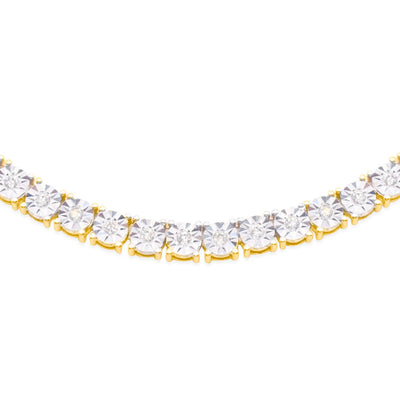Diamond Tennis Necklace (2.50CT) in 10K Gold - 8mm (20 inches)