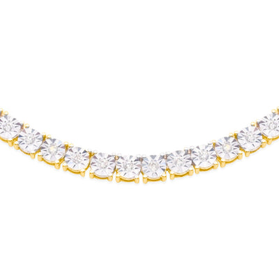 Diamond Tennis Necklace (2.50CT) in 10K Gold - 7mm (20 inches)